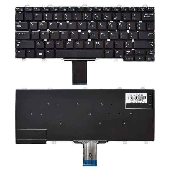 Dell Latitude E7250/E7270 Keyboard (Non-Backlit, US Layout)